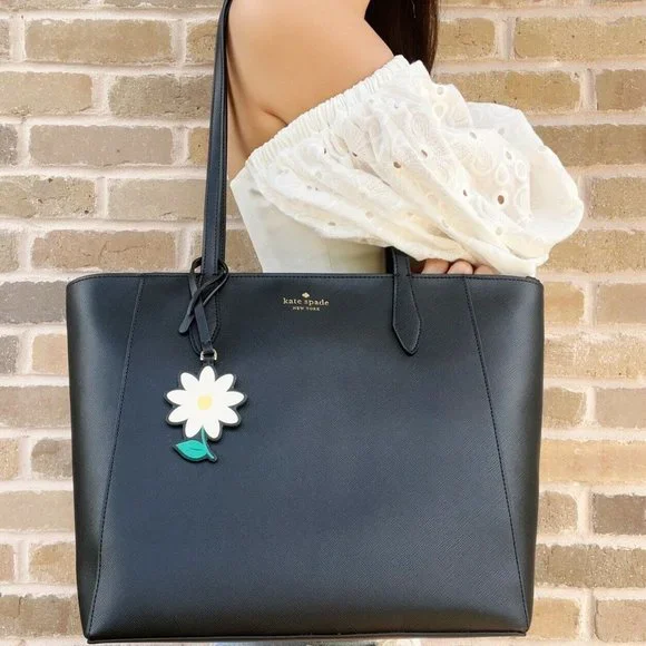 Kate Spade Top Zip Tote Black Saffiano - Picture 1 of 4